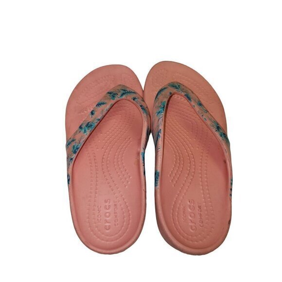 Crocs Iconic Comfort Womens Sandals Size 4 Blush TealPre-Owned - Picture 9 of 13